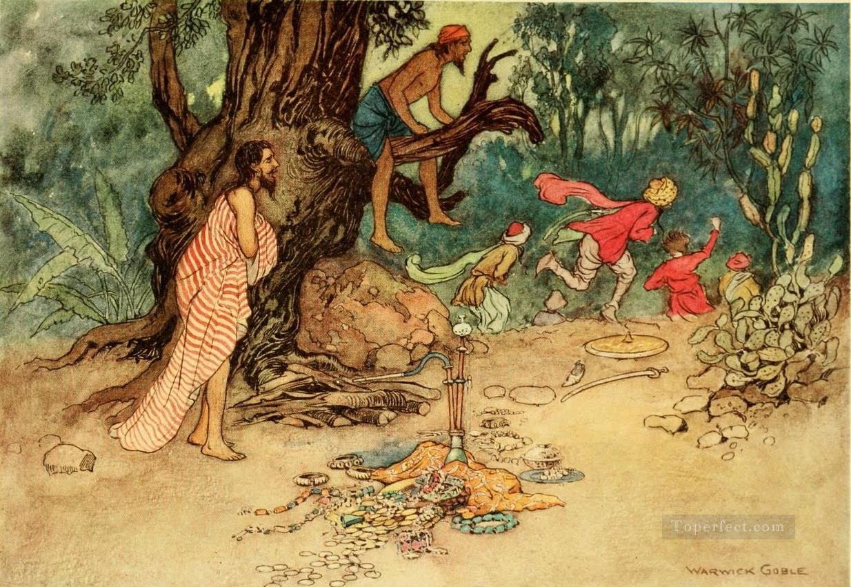 Warwick Goble Falk Tales of Bengal 02 from India Oil Paintings